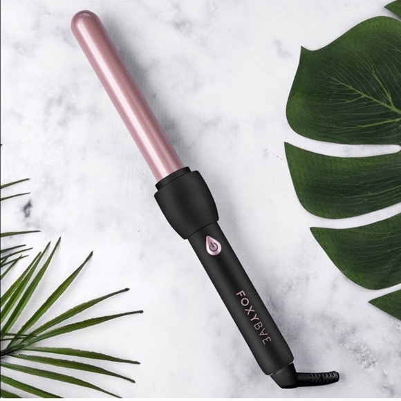 FOXYBAE 25mm Black Curling Wand Rose Gold Barrel - Picture 2 of 5